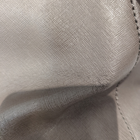 Taupe Saffiano Leather Danier Satchel - Picture 8 of 10